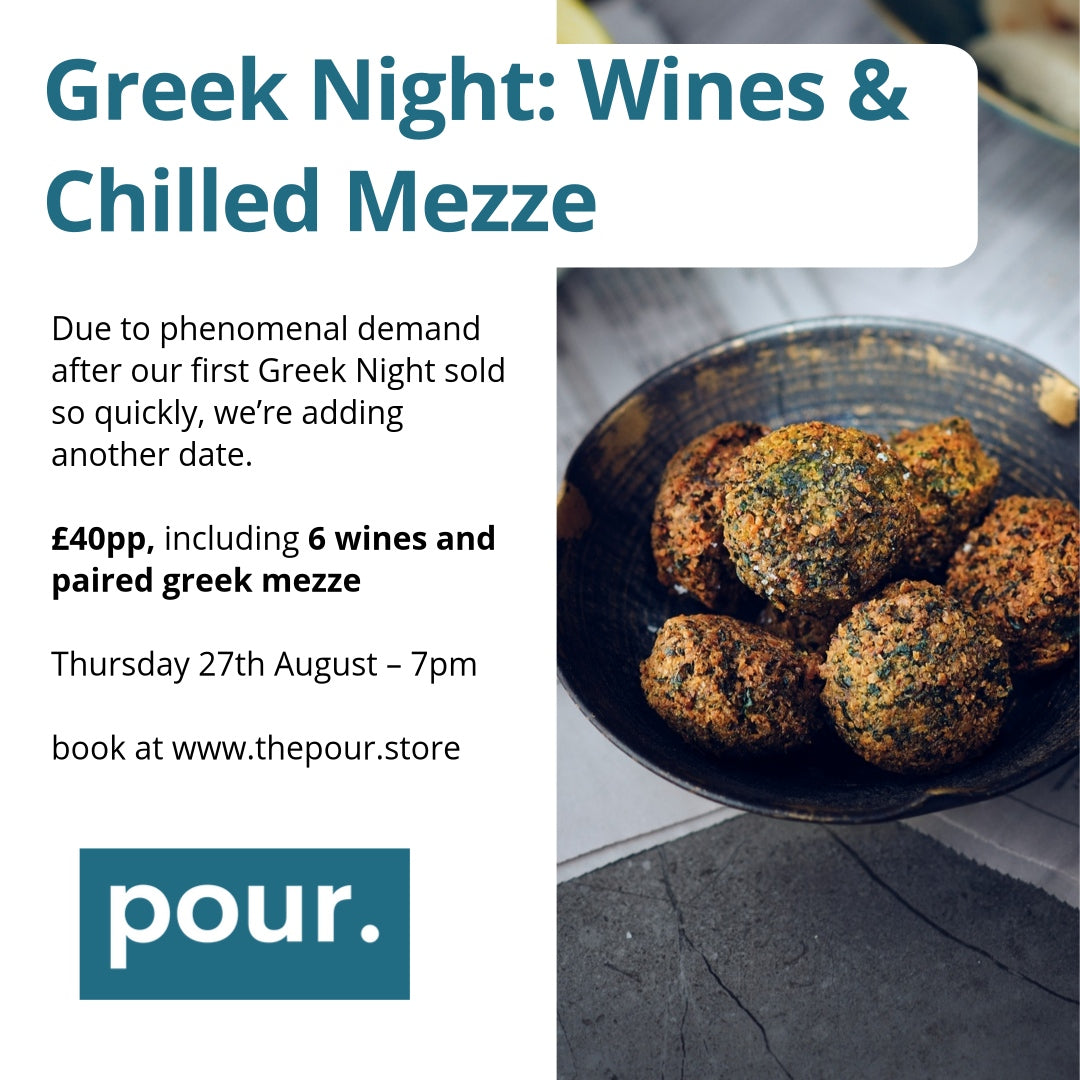 Greek Night: Wines & Chilled Mezze – Thursday 27th August | 7pm | £40pp